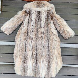 Full Length Spotted Canadian Lynx Fur Coat - Rare